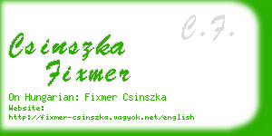 csinszka fixmer business card